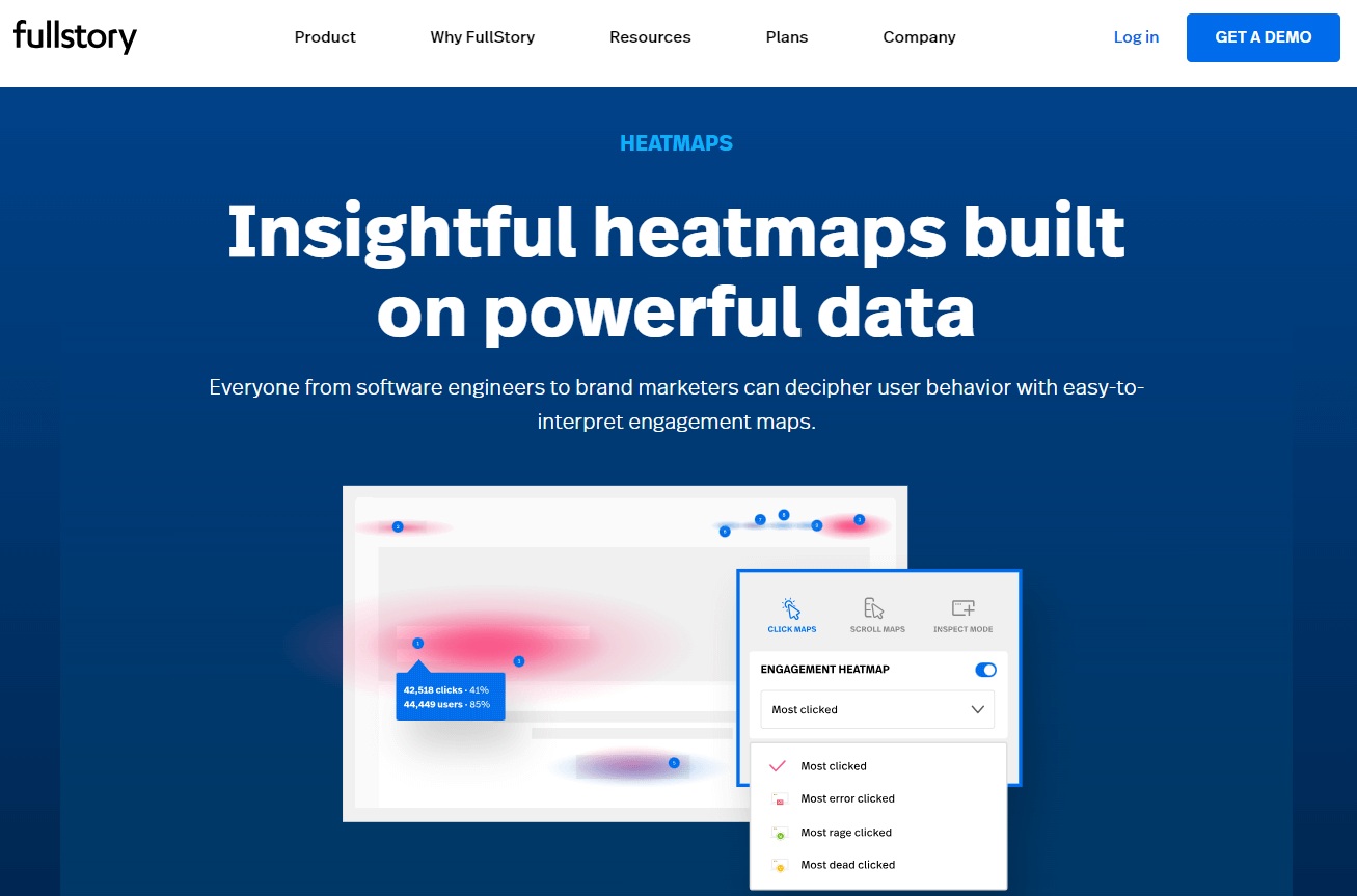 FullStory - Website Engagement Heatmaps