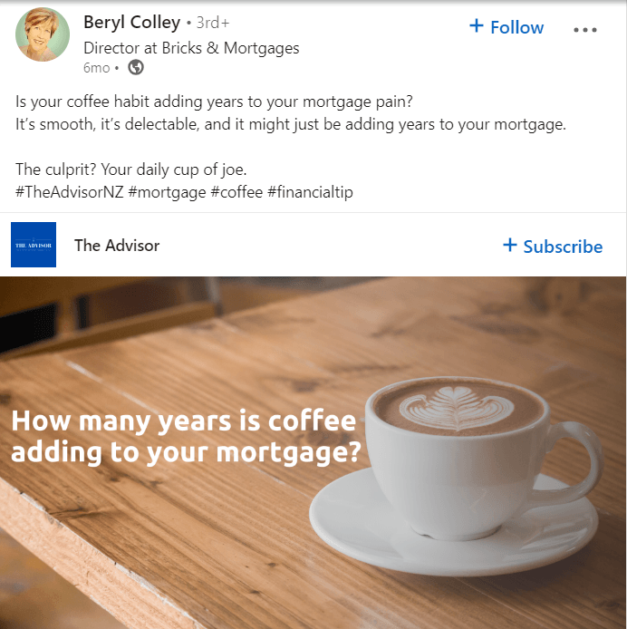 Mortgage Advertising Example from LinkedIn