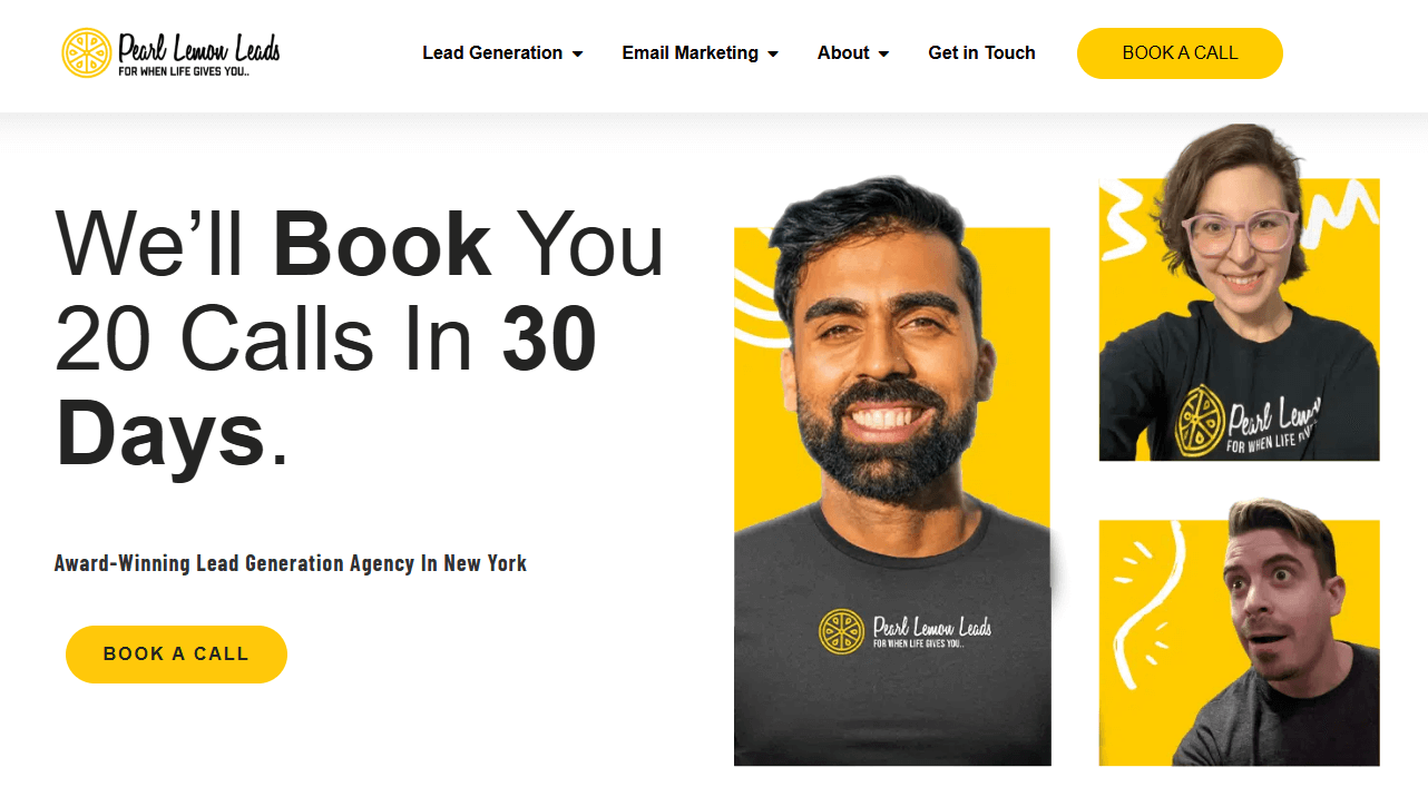 Pearl Lemon Leads page, a mortgage lead generation platform that can help you acquire qualified mortgage leads