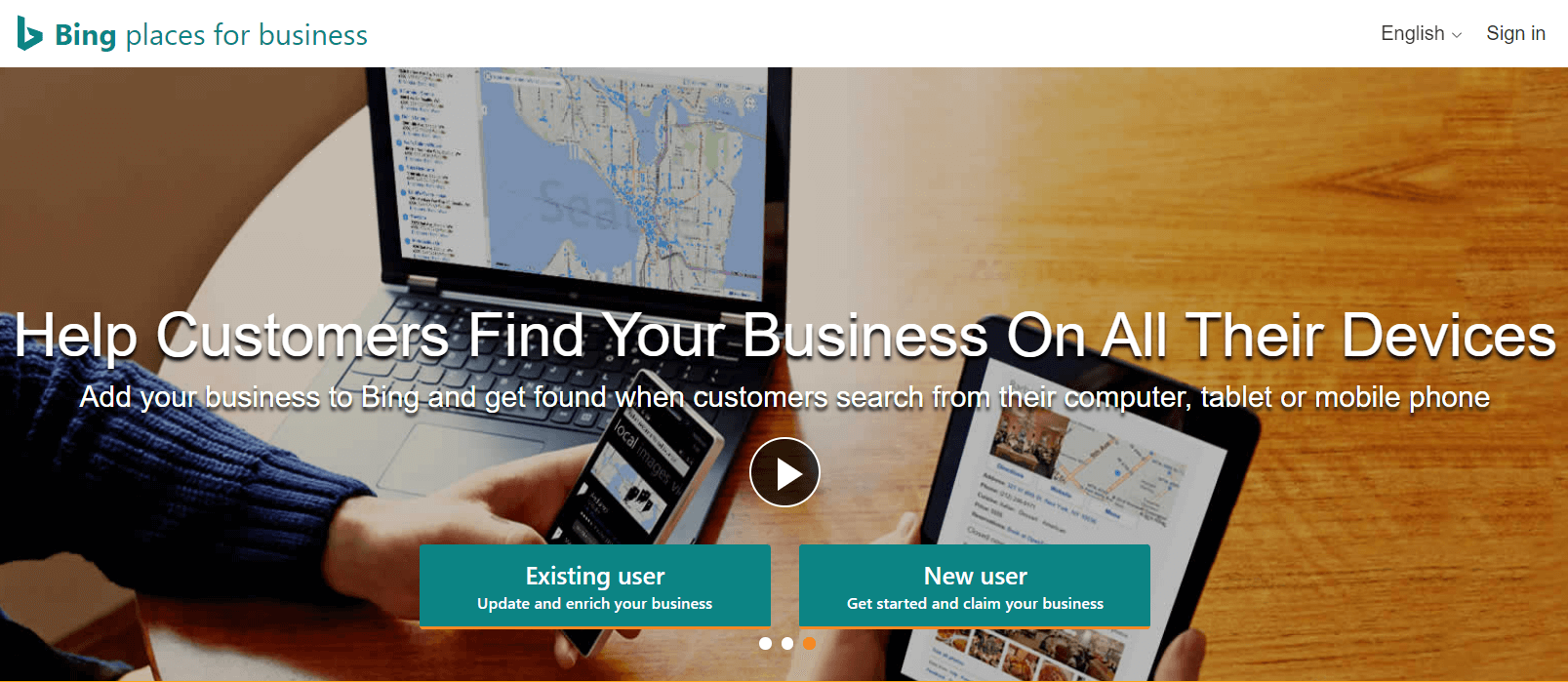 Bing Places for Business - lead generation directory