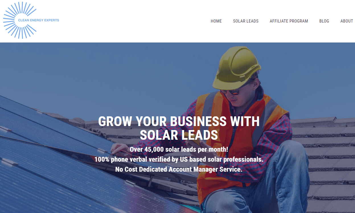 Clean Energy Experts homepage