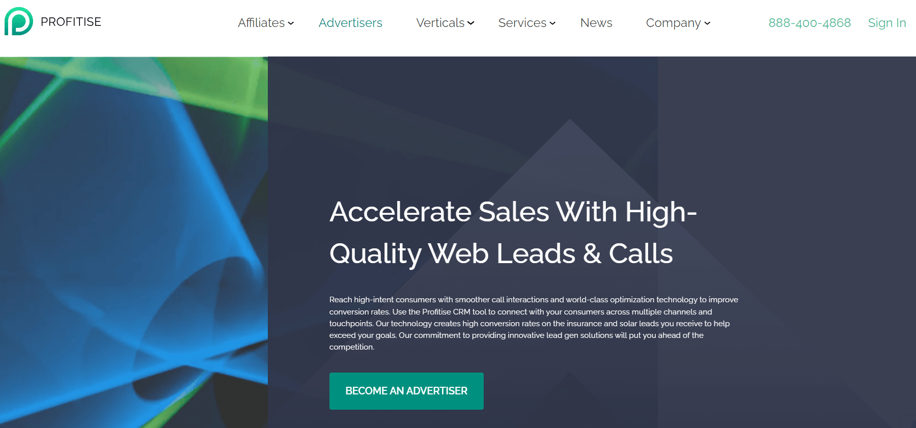 Profitise homepage