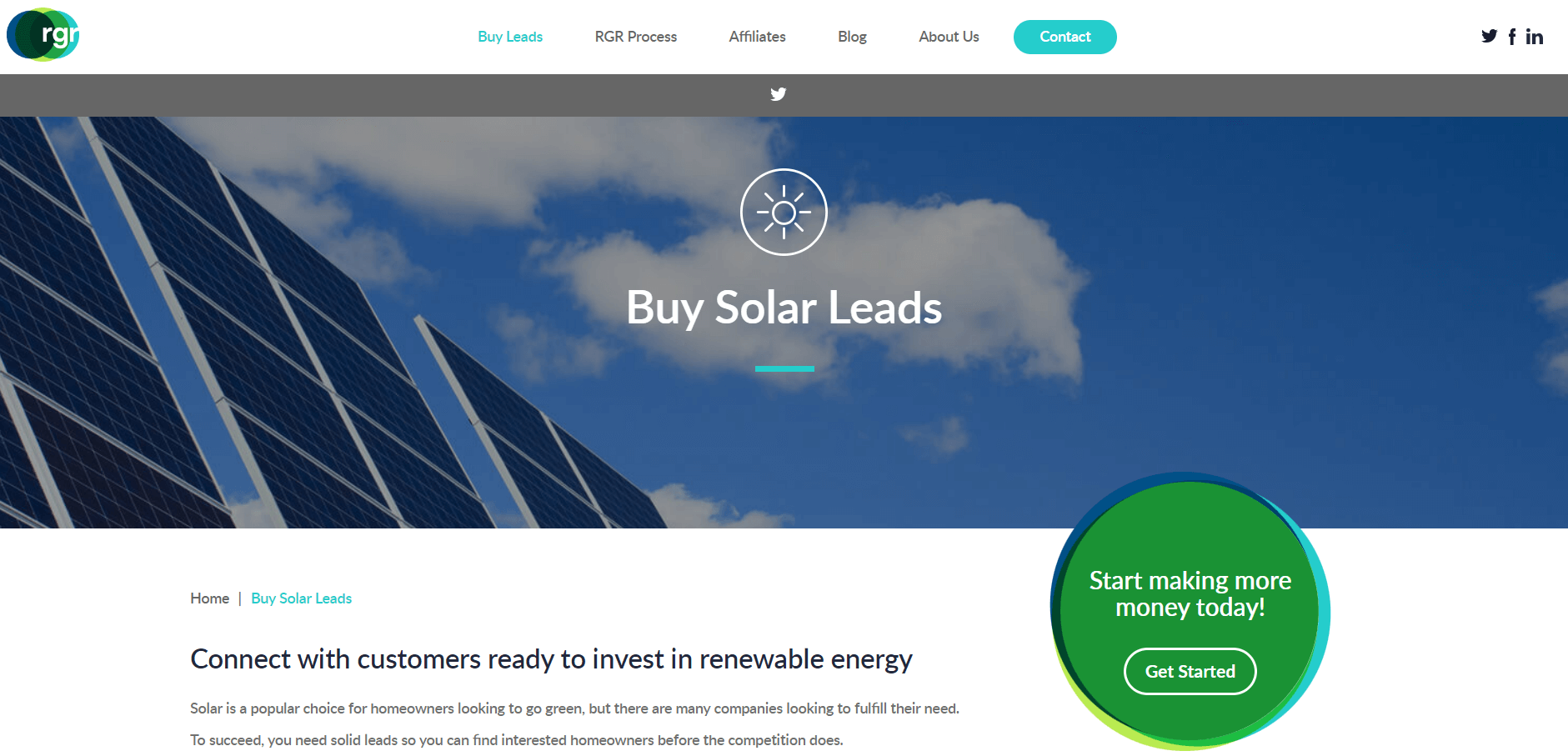 RGR Marketing homepage
