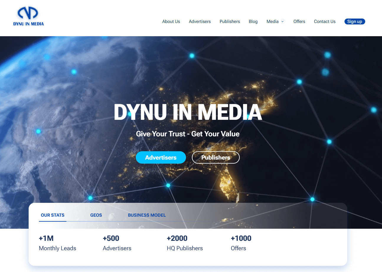Dynu In Media homepage