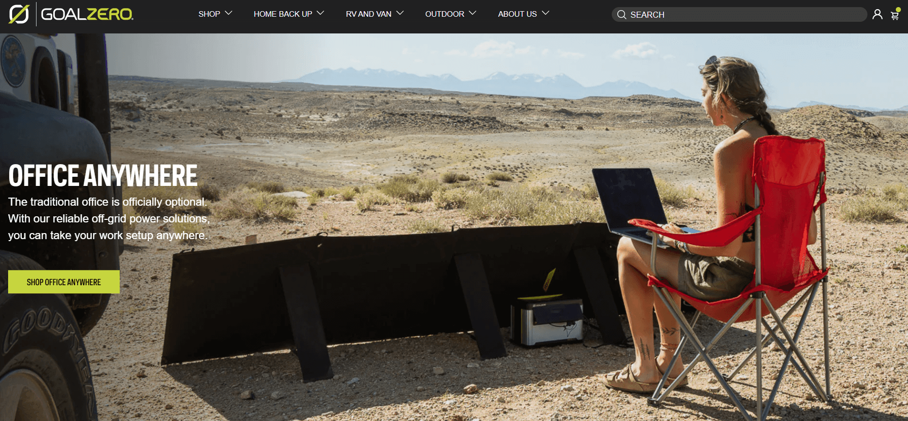 Goal Zero homepage