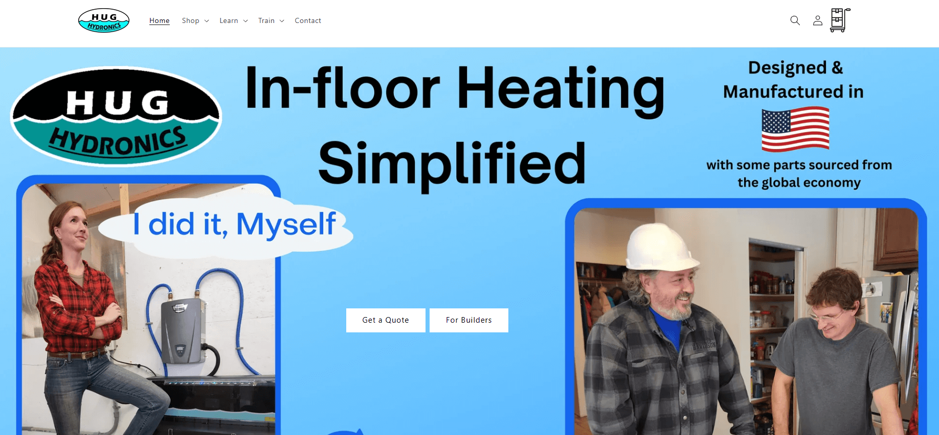 HUG Hydronics homepage