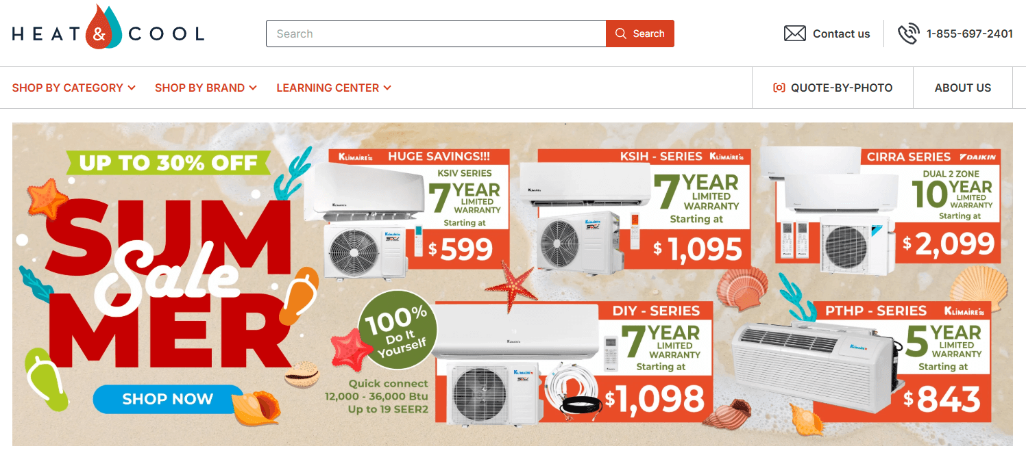 Heat & Cool homepage