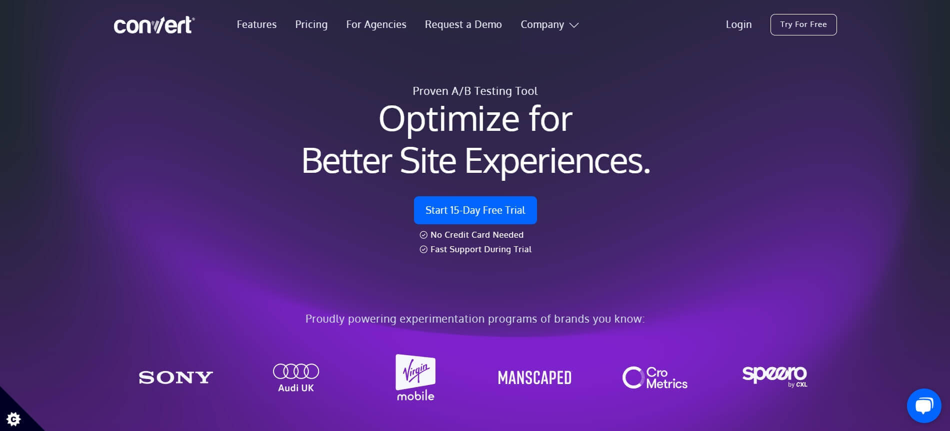 Convert homepage
