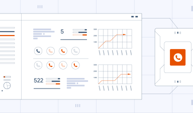 Visualization of a call distribution process based on the tracked data