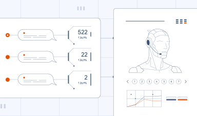 Graphic representation of the metrics provided by conversational IVR